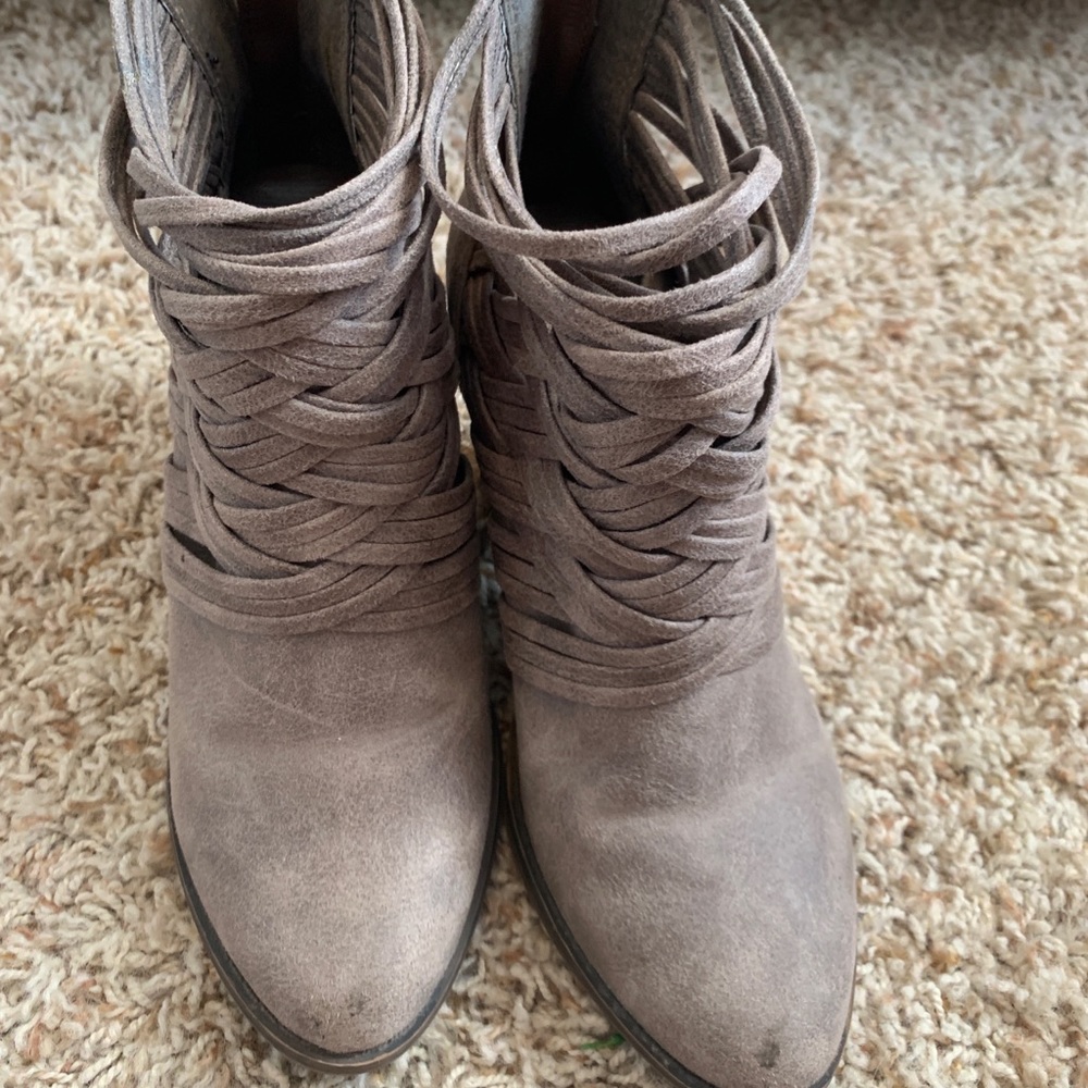 Tan booties